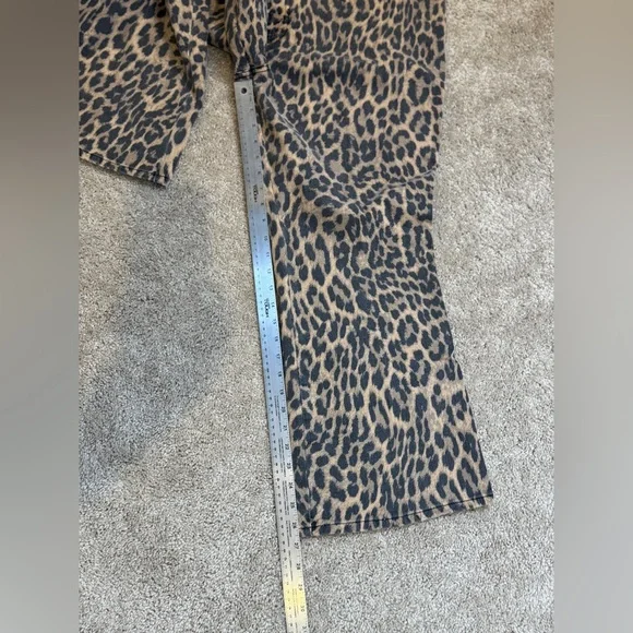 Good American Kick Flare Leopard Print Women Jeans Size 20 Plus - Picture 5 of 9